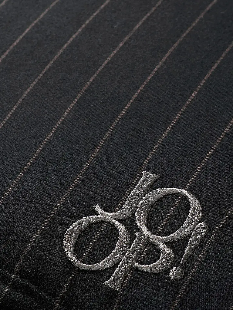 JOOP | Ropa de cama de franela 70x90cm/140x200cm SOFT STRIPES Negro | Negro