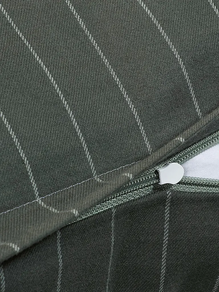 JOOP | Ropa de cama de franela 70x90cm/140x200cm SOFT STRIPES | Verde claro