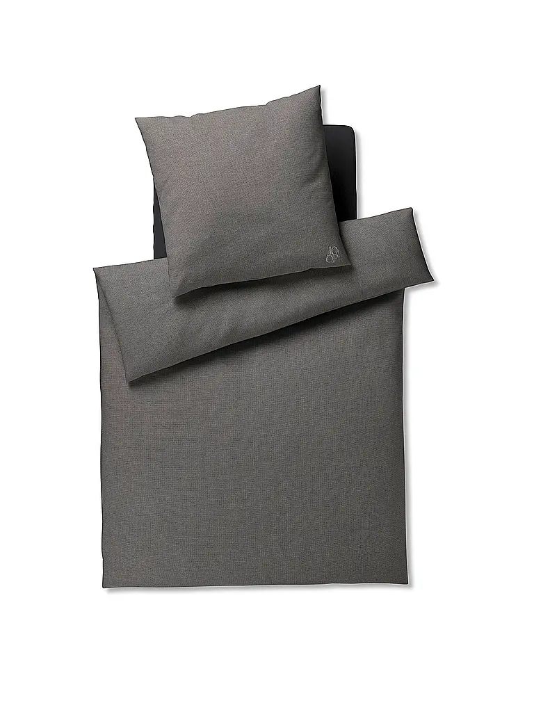 JOOP | Ropa de cama de franela SOFT 70x90cm/140x200cm Antracita | Gris