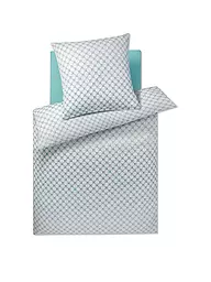 JOOP | Ropa de cama de satén 2x 70x90cm/200x200cm CORNFLOWER GLEAM Aqua | Menta