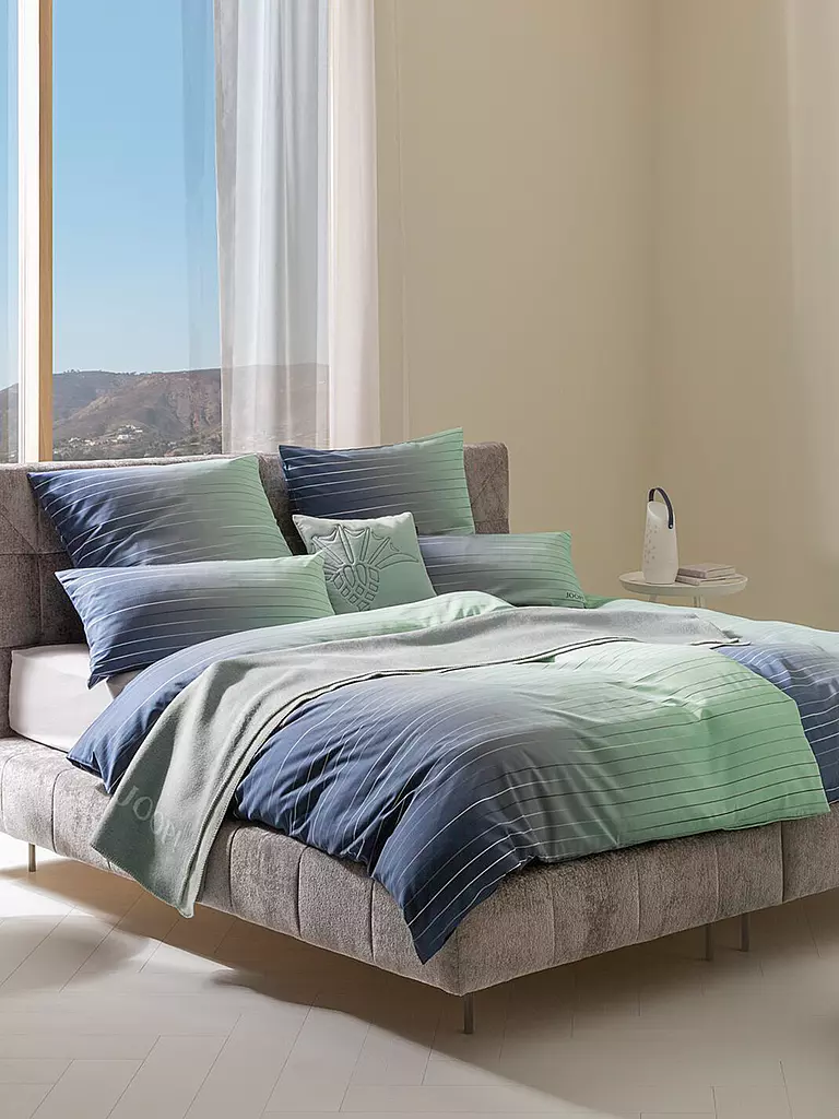 JOOP | Ropa de cama de satén 2x 70x90cm/200x200cm MOVE Aqua | Menta