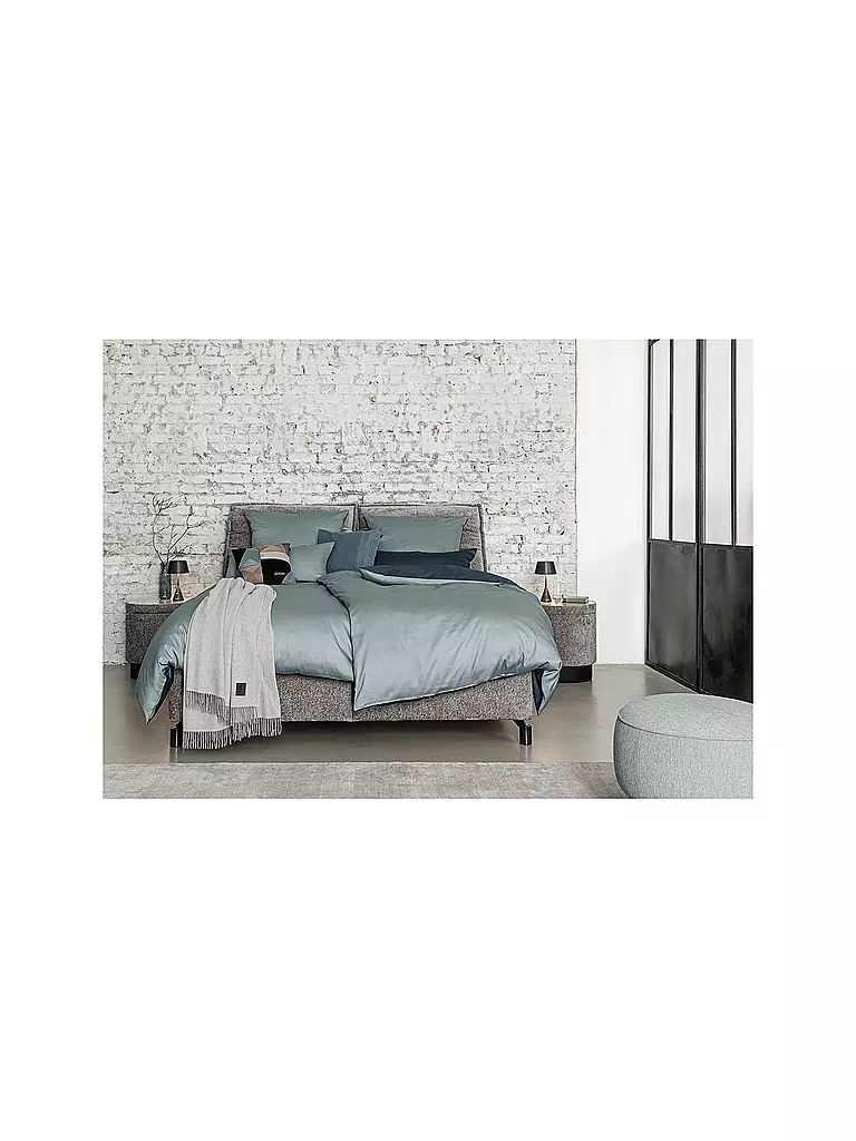 JOOP | Ropa de cama de satén 70x90cm/140x200cm MICRO PATTERN Gris/Antracita | Gris