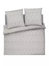 JOOP | Ropa de cama de satén CORNFLOWER CHARM 2x 70x90cm/200x200cm Stone | Gris claro