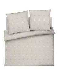 JOOP | Ropa de cama de satén CORNFLOWER CHARM 2x 70x90cm/200x200cm Stone | Crema