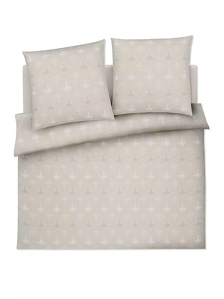 JOOP | Ropa de cama de satén CORNFLOWER CHARM 2x 70x90cm/200x200cm Vainilla | Crema