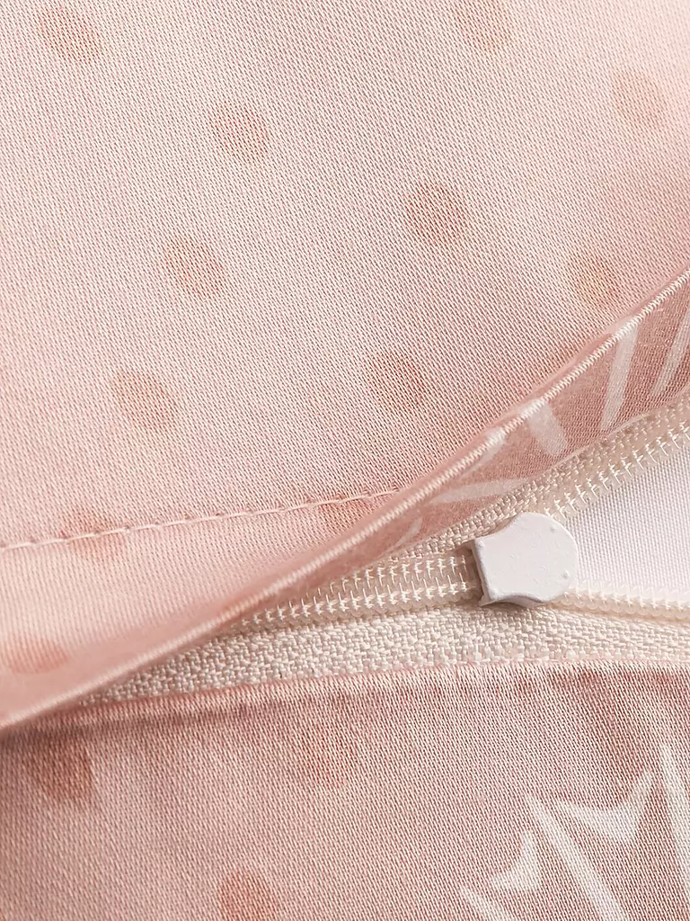 JOOP | Ropa de cama de satén CORNFLOWER CHARM 70x90 / 140x200cm Nude | Beige