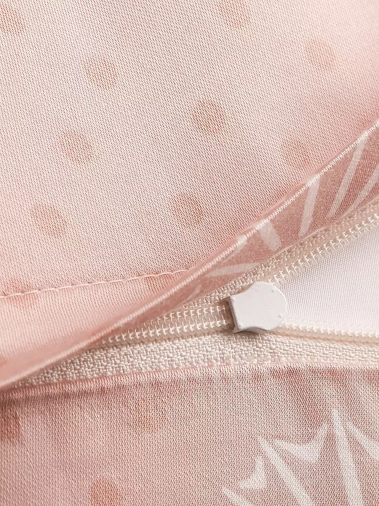JOOP | Ropa de cama de satén CORNFLOWER CHARM 70x90 / 140x220cm Nude | Beige