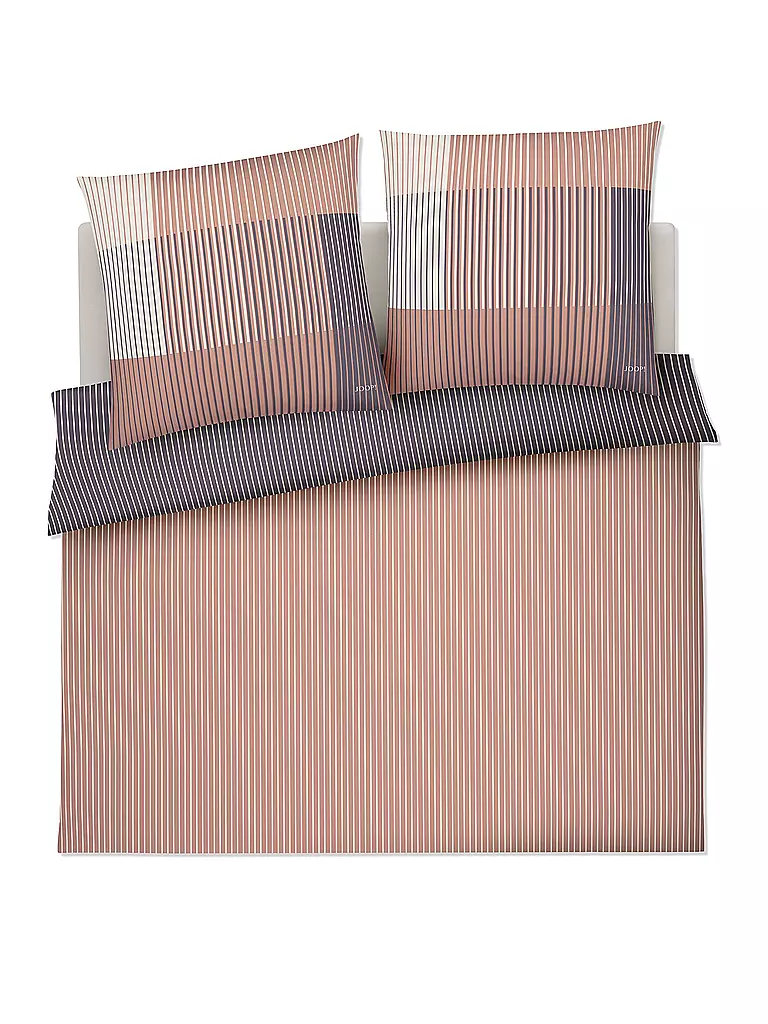 JOOP | Ropa de cama de satén DIVIDED 2x 70x90cm / 200x200cm Blush | Rosa