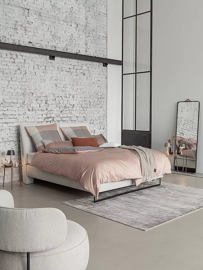 JOOP | Ropa de cama de satén DIVIDED 2x 70x90cm / 200x200cm Blush | Rosa