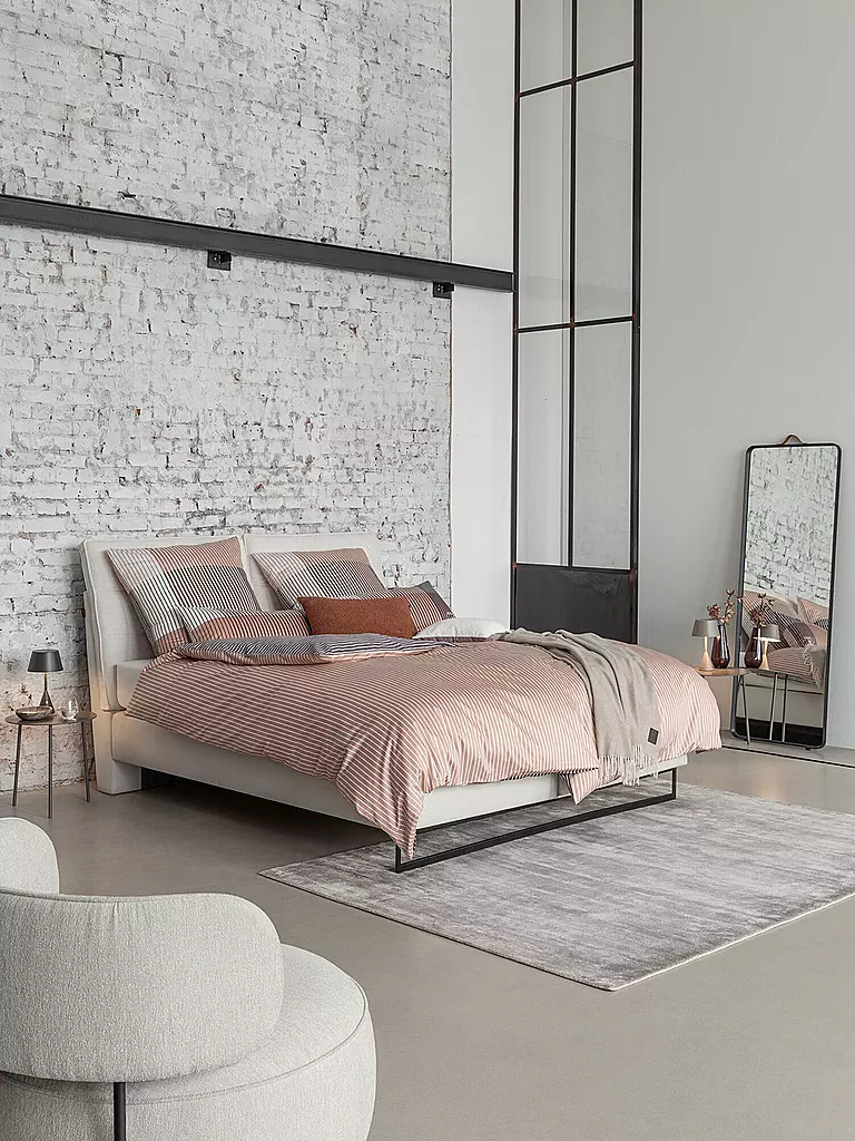 JOOP | Ropa de cama de satén DIVIDED 70x90cm / 140x200cm Blush | Rosa