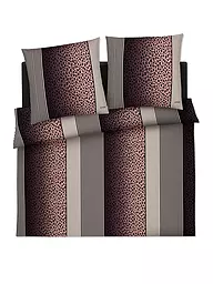 JOOP | Ropa de cama de satén LEO 2x 70x90cm / 200x200cm Vainilla | Gris