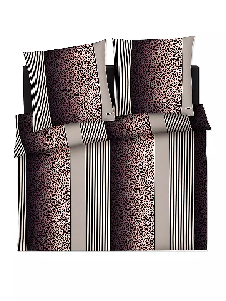 JOOP | Ropa de cama de satén LEO 2x 70x90cm / 200x200cm Stone | Gris