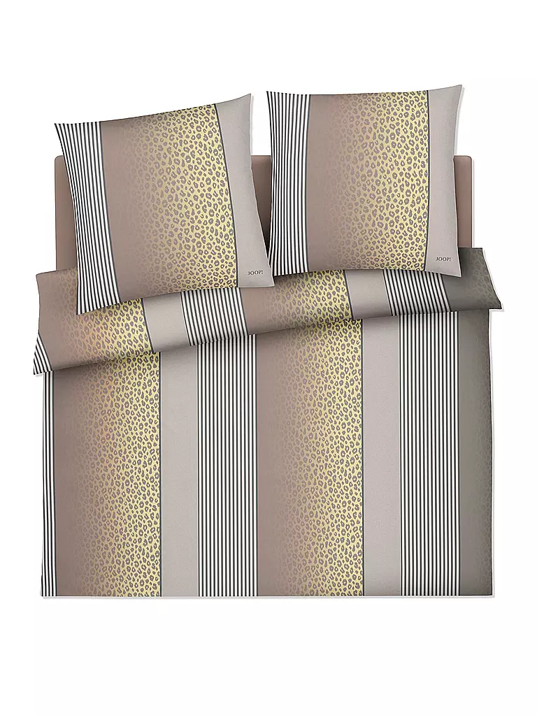 JOOP | Ropa de cama de satén LEO 2x 70x90cm / 200x200cm Vainilla | Crema