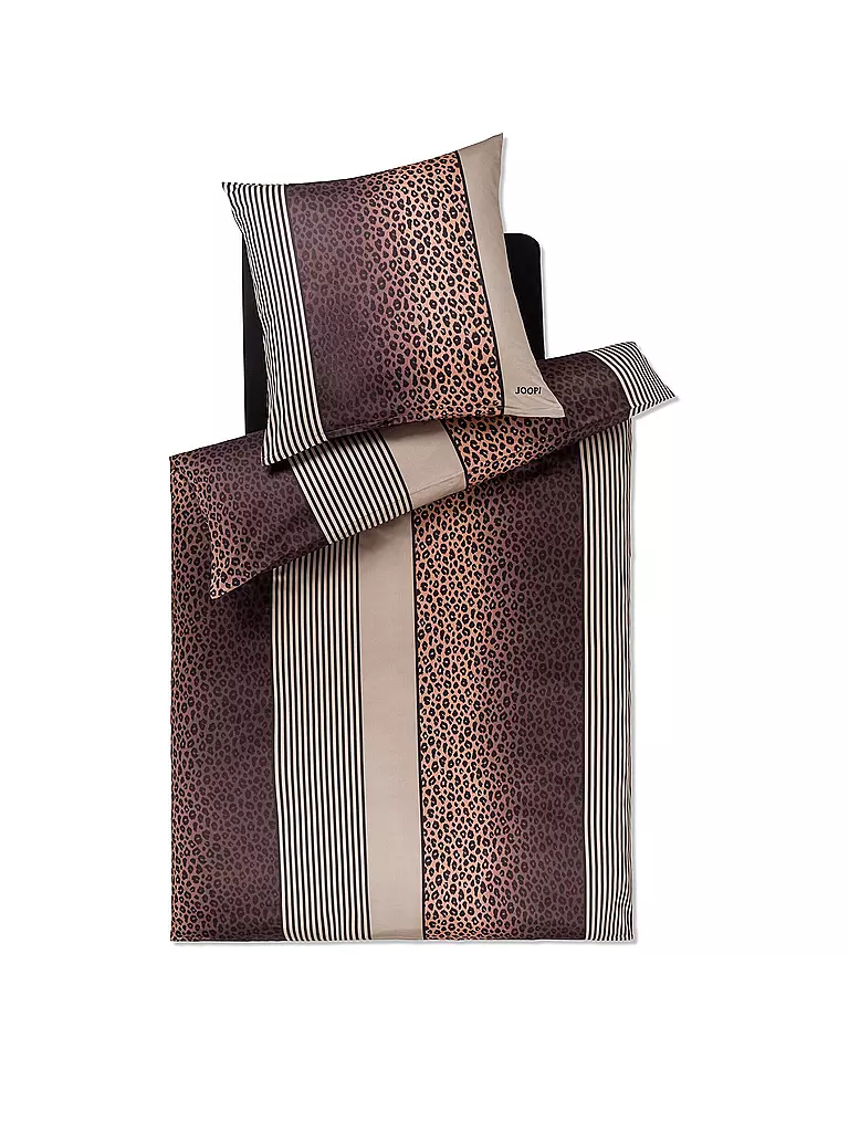 JOOP | Ropa de cama de satén LEO 70x90cm / 140x200cm Stone | Gris