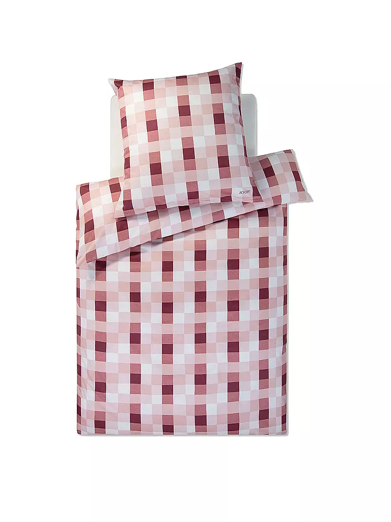 JOOP | Ropa de cama de satén MESH 2x 70x90cm/2000x200cm Blush | Coral