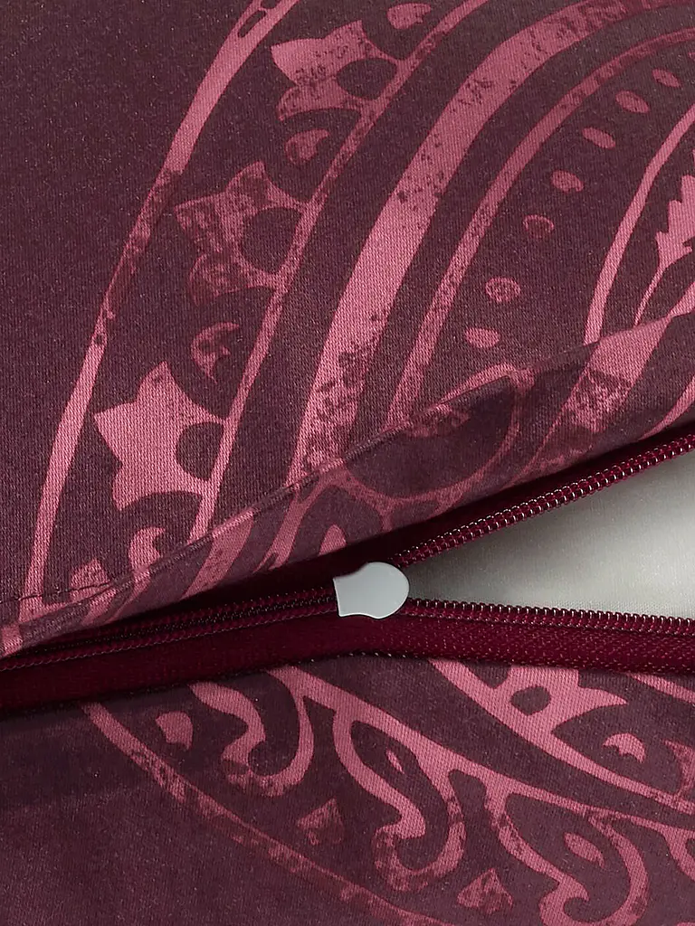 JOOP | Ropa de cama de satén PAISLEY 70x90cm/140x200cm Rojo Oscuro | Rojo oscuro