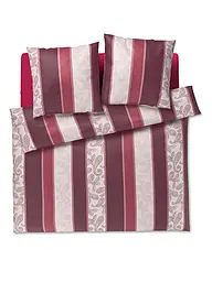 JOOP | Ropa de cama de satén PAISLEY STRIPES 2x70x90cm/140x200cm Rojo Oscuro | Rojo oscuro