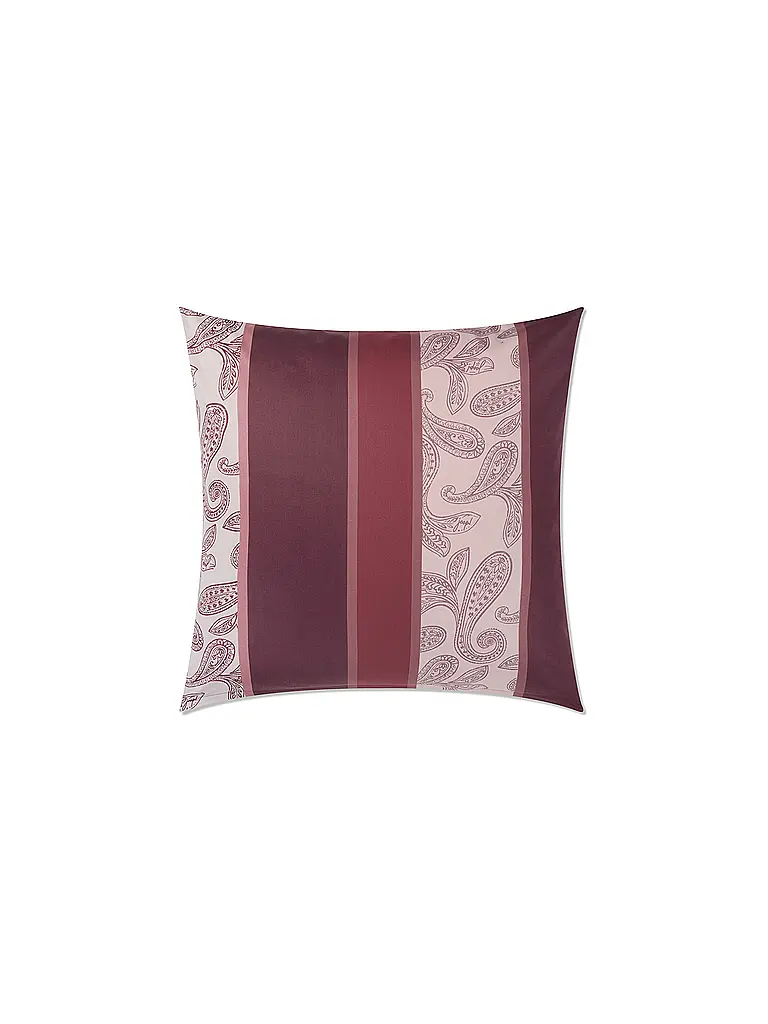 JOOP | Ropa de cama de satén PAISLEY STRIPES 2x70x90cm/140x200cm Rojo Oscuro | Rojo oscuro
