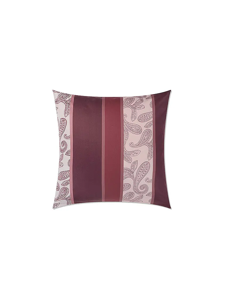 JOOP | Ropa de cama de satén PAISLEY STRIPES 70x90cm/140x200cm Rojo Oscuro | Rojo oscuro