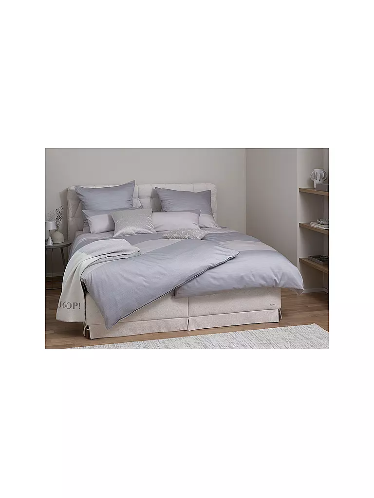 JOOP | Ropa de cama de satén SPLIT 70x90cm / 140x200cm Stone | Gris claro