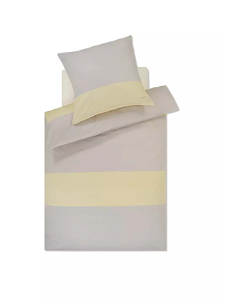 JOOP | Ropa de cama de satén SPLIT 70x90cm / 140x200cm Vainilla | Crema