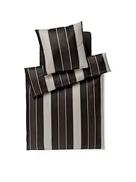 JOOP | Ropa de cama de satén STRIPES 70x90cm/140x200cm Negro | Negro