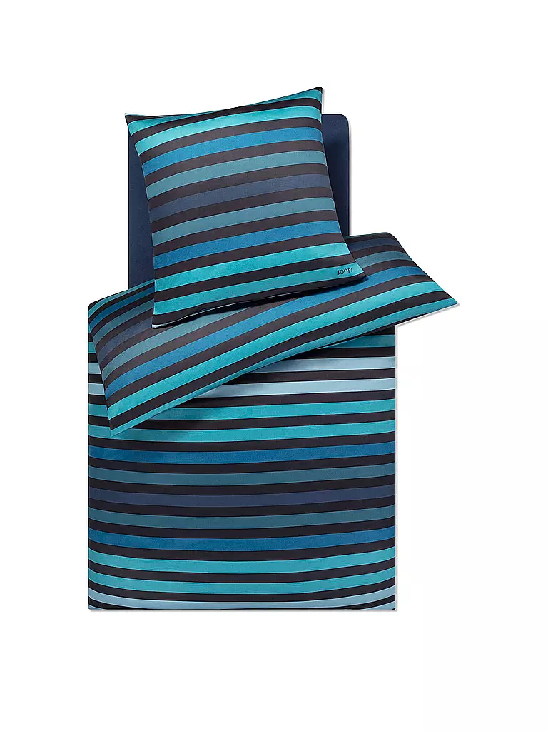 JOOP | Ropa de cama de satén TONE 70x90cm/140x220cm Ocean | Azul oscuro