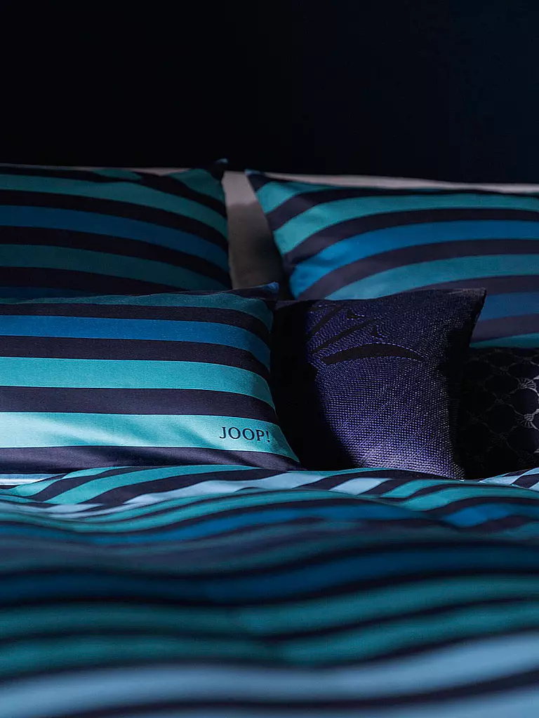 JOOP | Ropa de cama de satén TONE 70x90cm/140x220cm Ocean | Azul oscuro