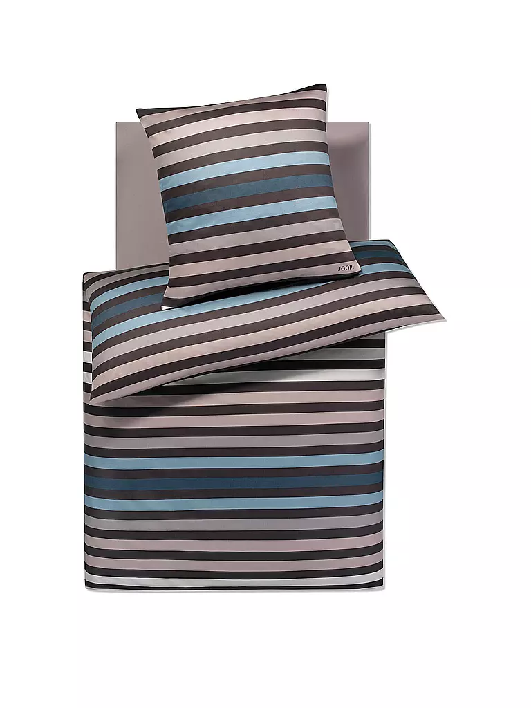 JOOP | Ropa de cama de satén TONE 70x90cm/140x220cm Stone | Gris