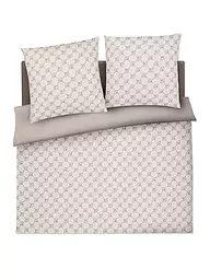 JOOP | Ropa de cama de satén 2x 70x90cm/200x200cm CORNFLOWER DOUBLE Gris | Beige