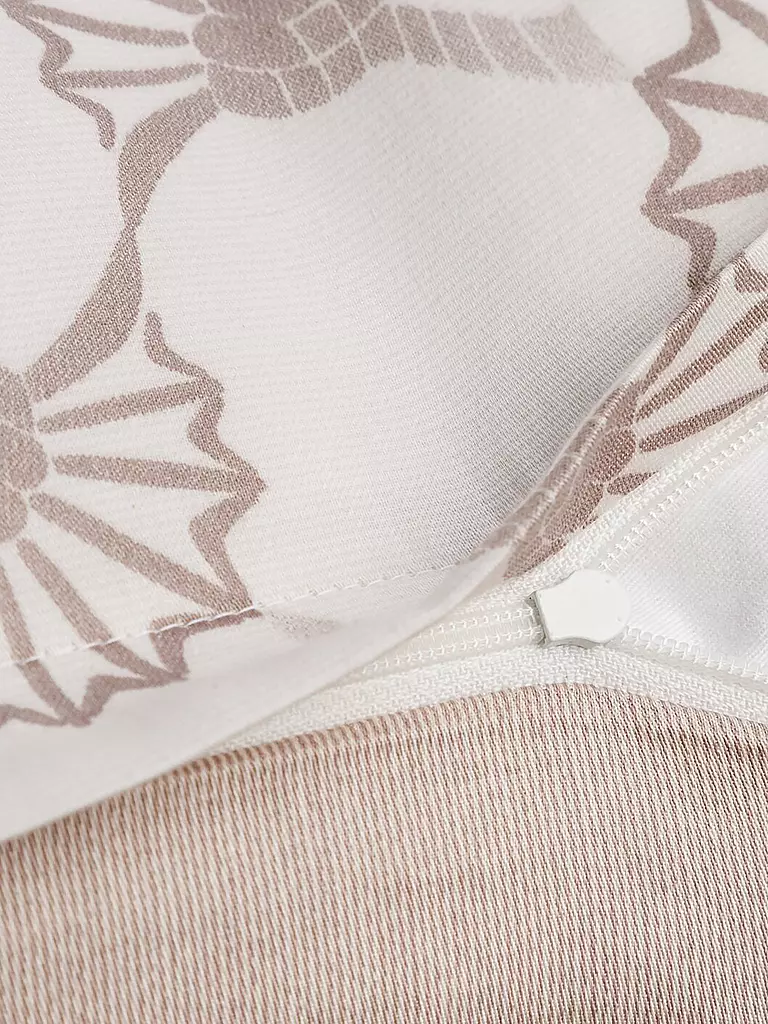 JOOP | Satin Bettwäsche 2x 70x90cm/200x200cm CORNFLOWER DOUBLE Beige | Beige