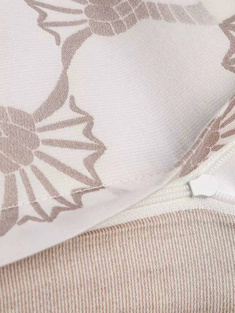 JOOP | Satin Bettwäsche 70x90cm/140x200cm CORNFLOWER DOUBLE Beige | Beige