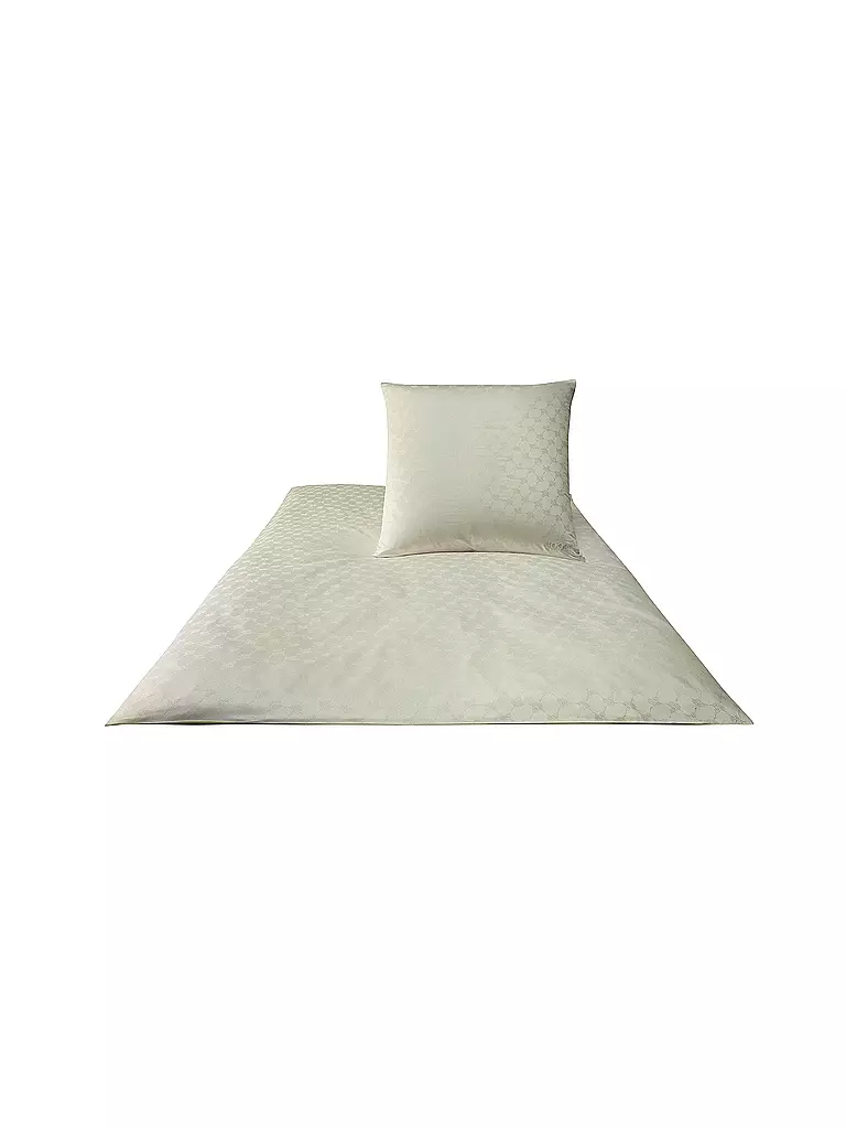JOOP | Satin Bettwäsche Cornflower 2x 70x90cm/200x200cm Natur | Crema