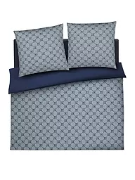 JOOP | Ropa de cama de satén 2x 70x90cm/200x200cm CORNFLOWER DOUBLE Gris | Azul oscuro