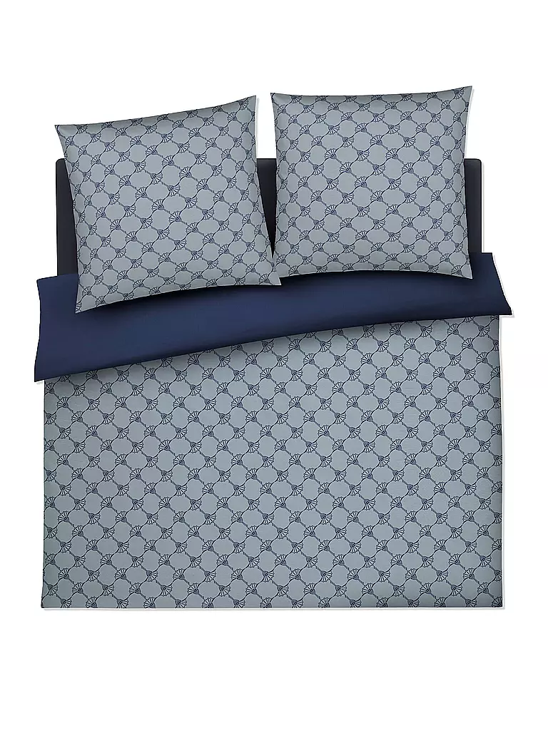 JOOP | Satin Bettwäsche CORNFLOWER DOUBLE 2x70x90cm/200x200cm Deep Ocean | Azul oscuro