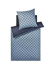 JOOP | Ropa de cama de satén 70x90cm/140x200cm CORNFLOWER DOUBLE Gris | Azul oscuro