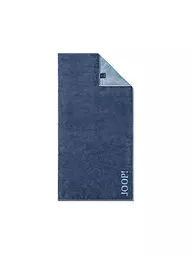 JOOP | Toalla 50x100cm DIVEDED DOUBLEFACE Piedra | Azul oscuro
