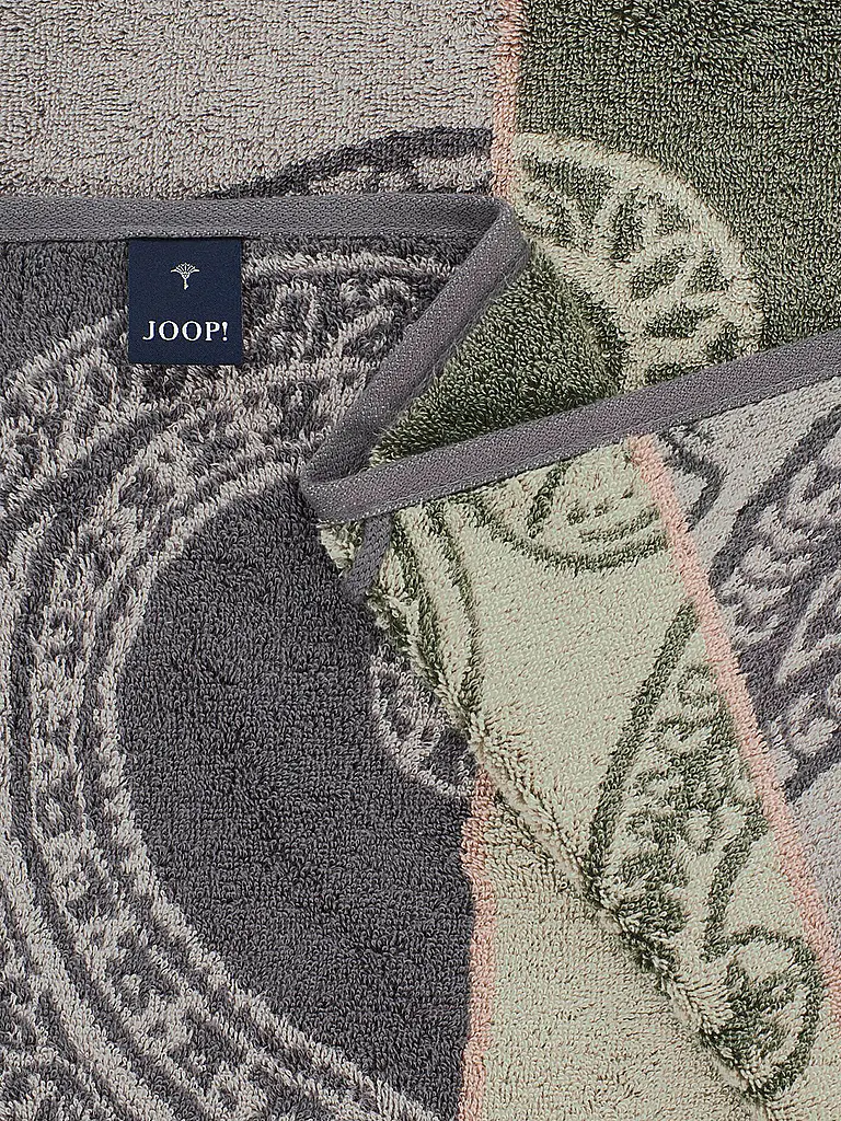 JOOP | Toalla de ducha 80x150cm CONTOUR PAISLY Oliva | Verde oscuro