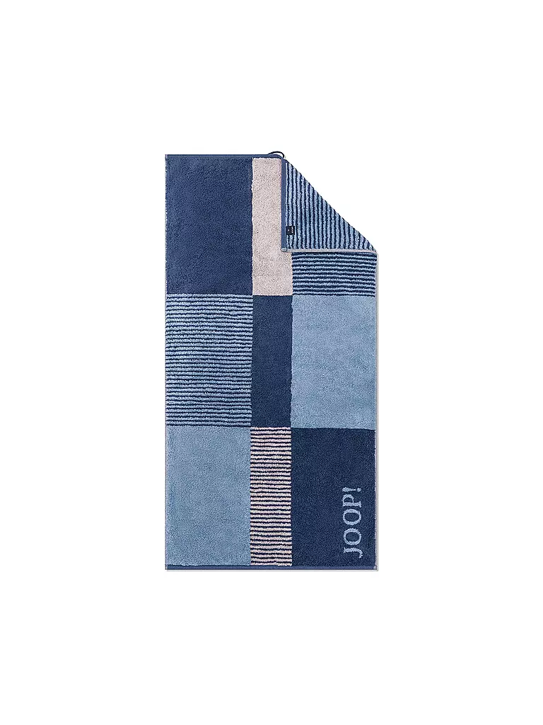 JOOP | Toalla de ducha 80x150cm DIVIDED SQUARES Aqua | Azul oscuro
