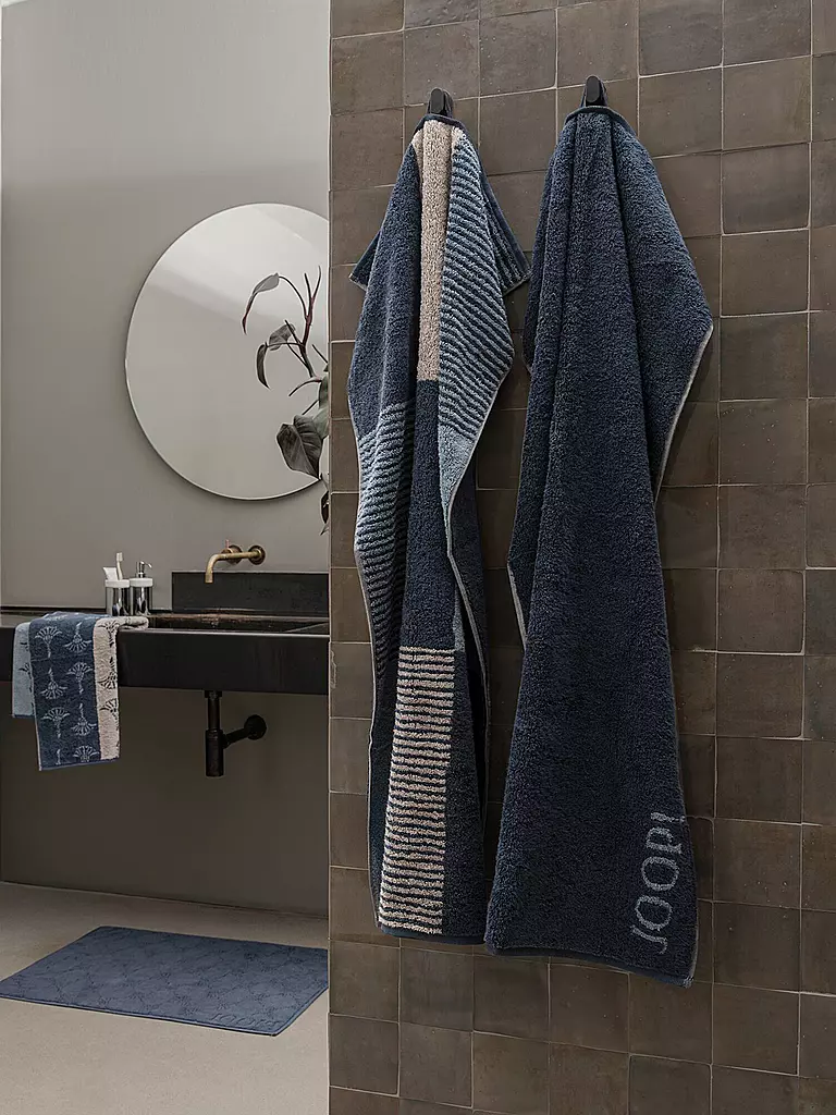 JOOP | Toalla de ducha 80x150cm DIVIDED SQUARES Aqua | Azul oscuro