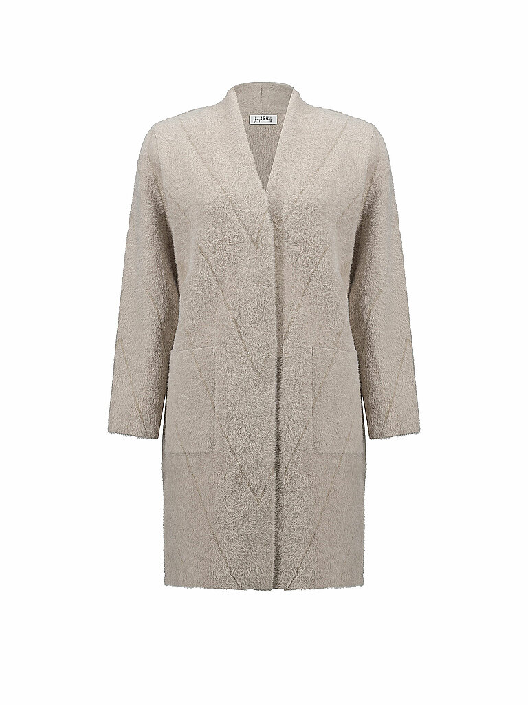 Abrigo con aspecto de piel beige M