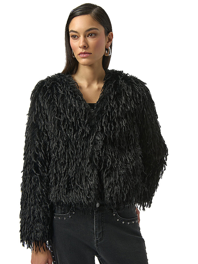 Produktname: Chaqueta con aspecto de piel negro XXL