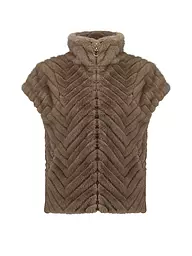 JOSEPH RIBKOFF | Chaleco con aspecto de piel | Camel