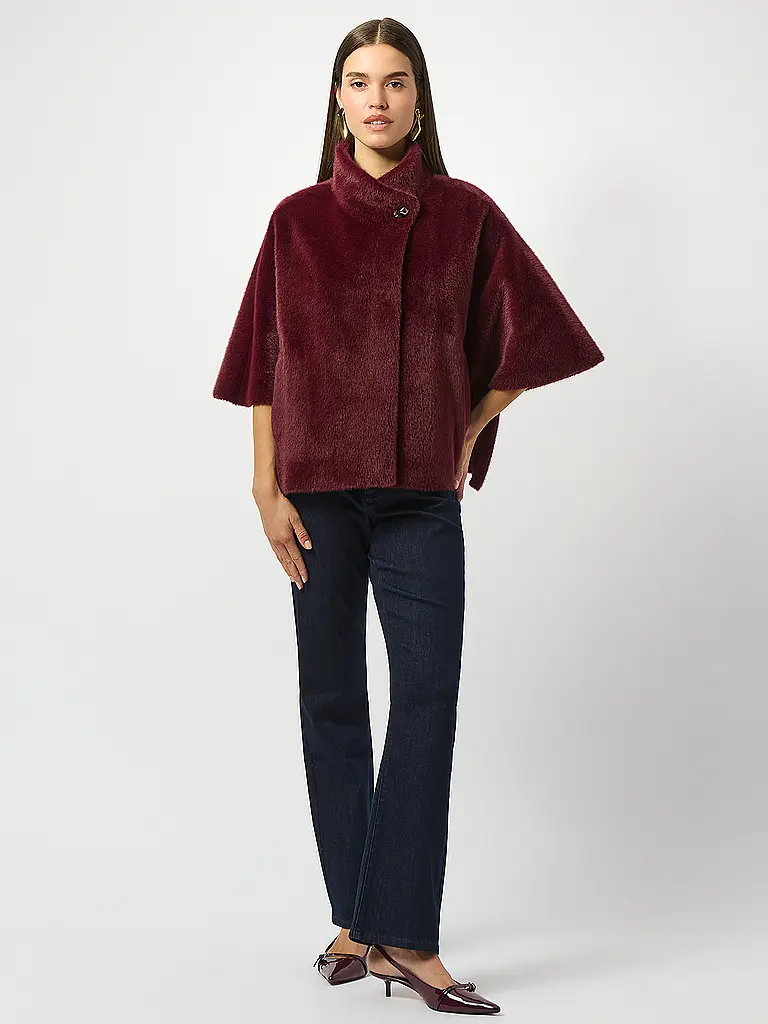 JOSEPH RIBKOFF | Chaqueta con aspecto de piel | Rojo oscuro