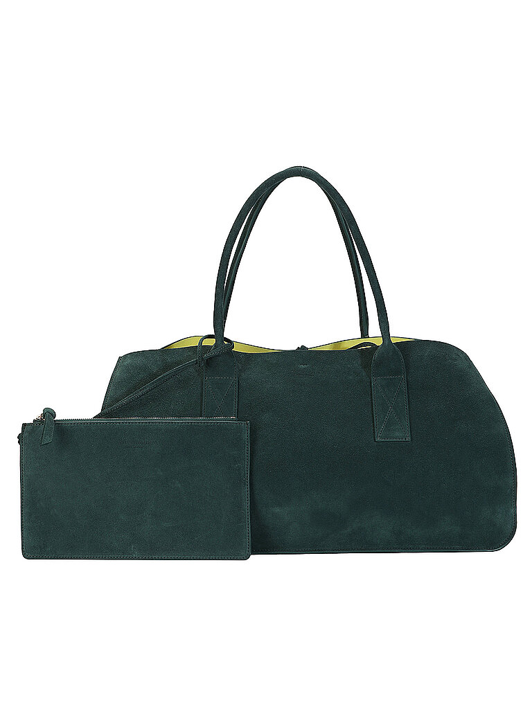 Julia Skergeth Bolso de piel - Tote Bag TAKEAWAY BAG Large verde oscuro