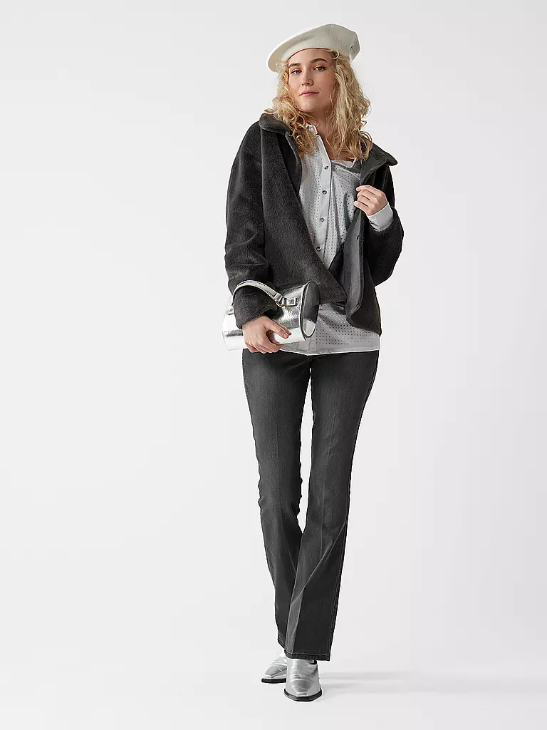 JULIA SKERGETH | Bolso de cuero - Bolso de mano plano | Plata