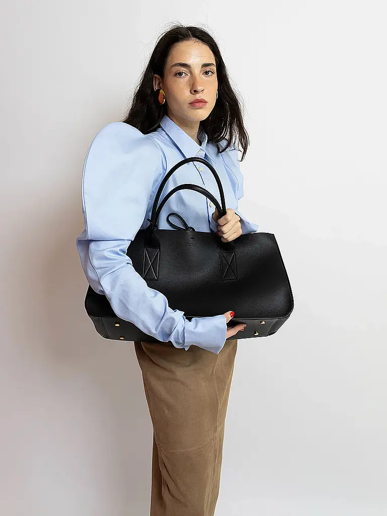 JULIA SKERGETH | Bolso de cuero TAKEAWAY BAG LARGE | Negro