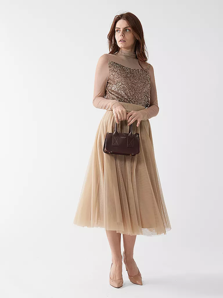 JULIA SKERGETH | Ledertasche - Shopper Small | Rojo oscuro