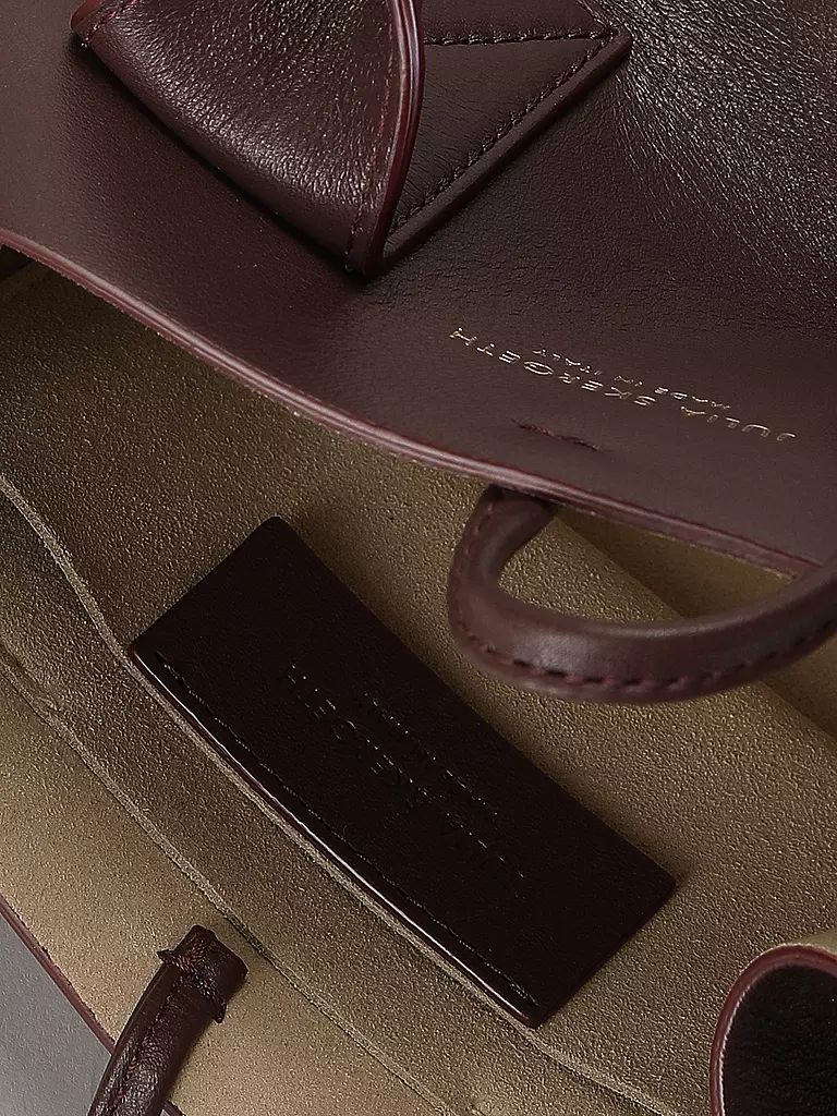 JULIA SKERGETH | Ledertasche - Shopper Small | Rojo oscuro