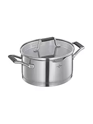 KÜCHENPROFI | Cacerola 20cm/3l BOLOGNA Acero inoxidable /Negro | Plata